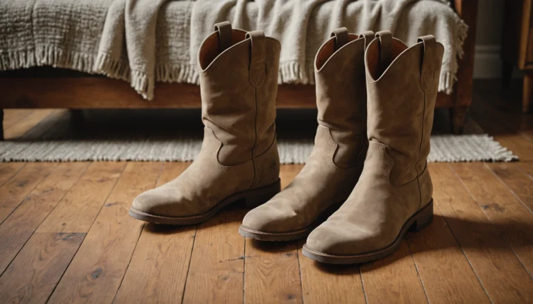bottes plates en daim
